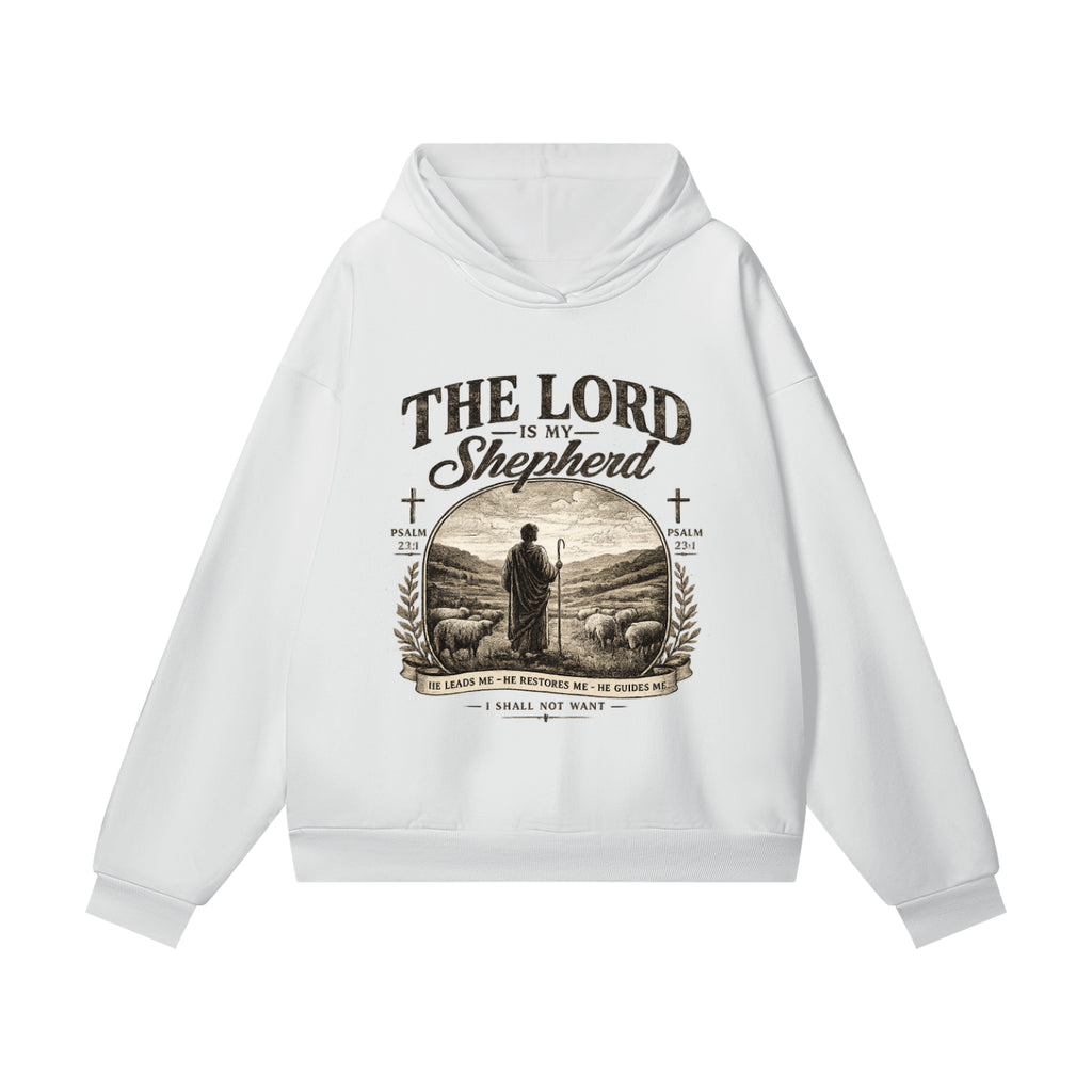 The lord is my shepherd Hidden Pocket Fleece Hoodie