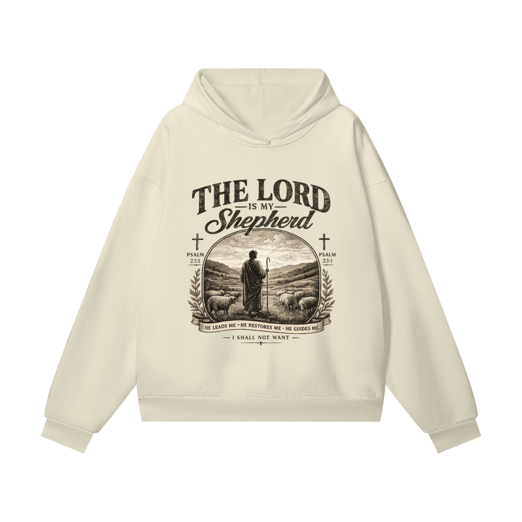The lord is my shepherd Hidden Pocket Fleece Hoodie