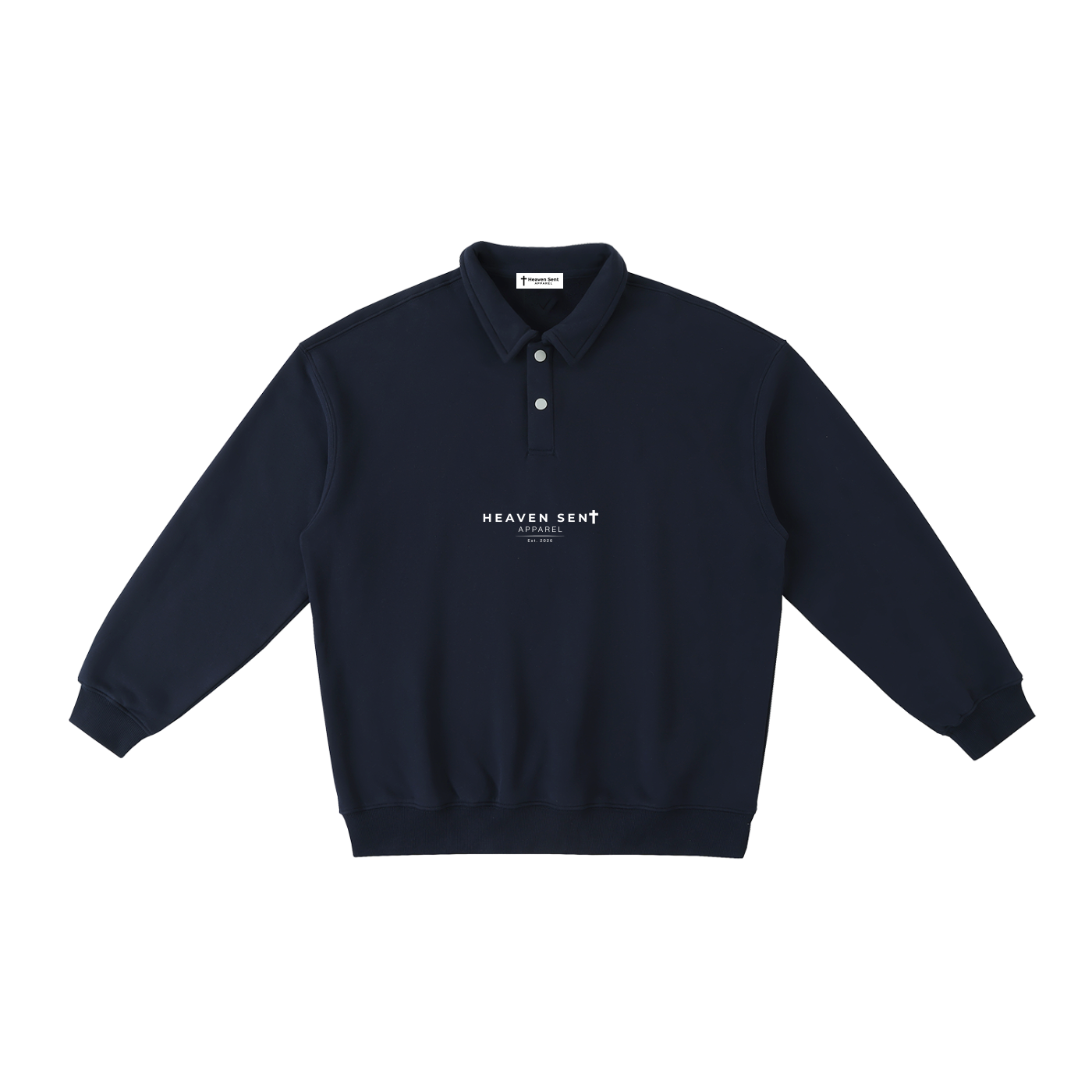 The Lord is my Shepherd Heavyweight Polo-Collar Sweatshirt