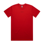 Red front flat lay