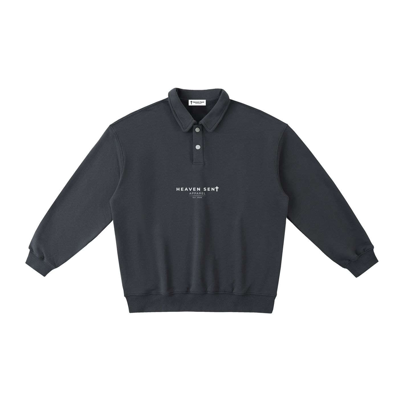 The Lord is my Shepherd Heavyweight Polo-Collar Sweatshirt
