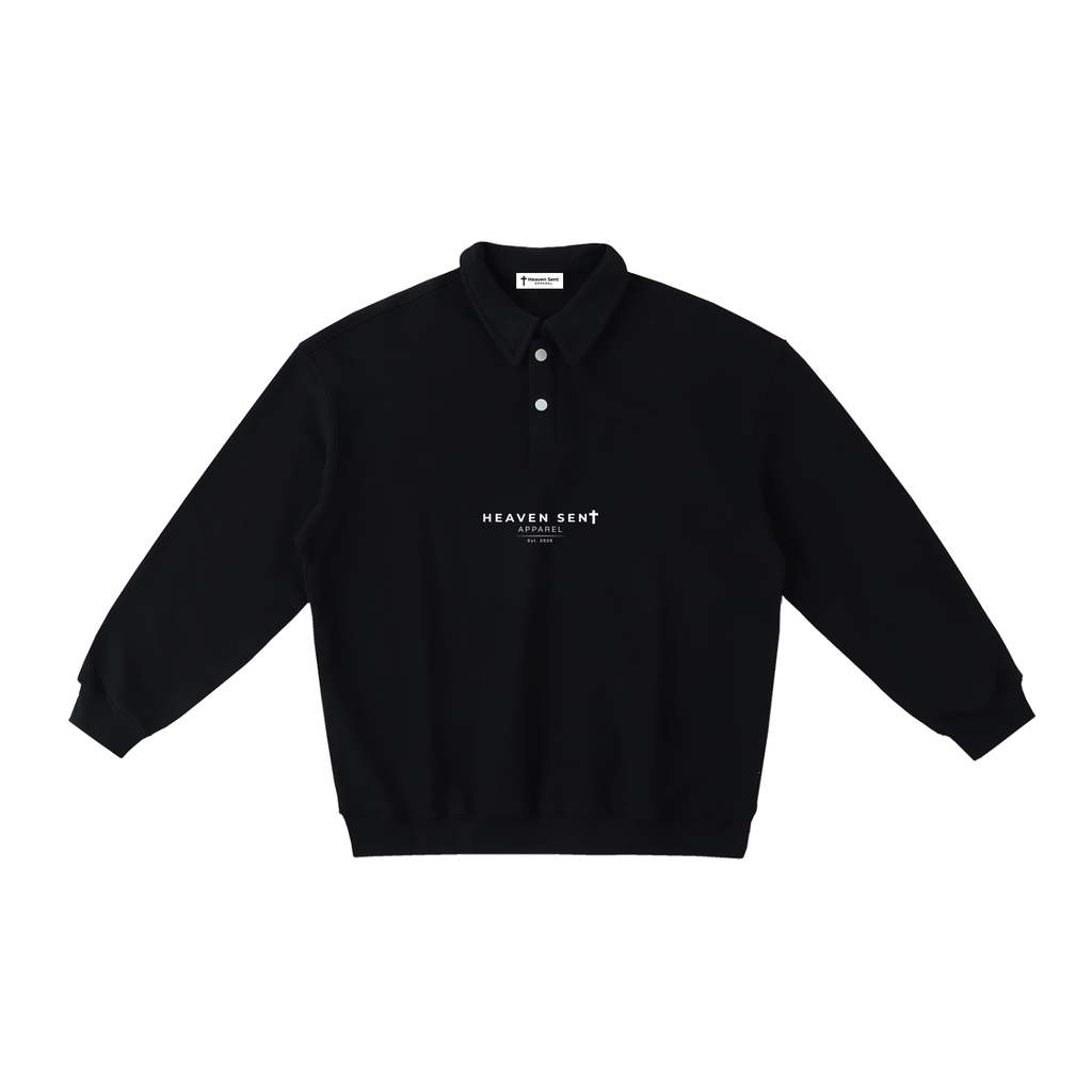 The Lord is my Shepherd Heavyweight Polo-Collar Sweatshirt